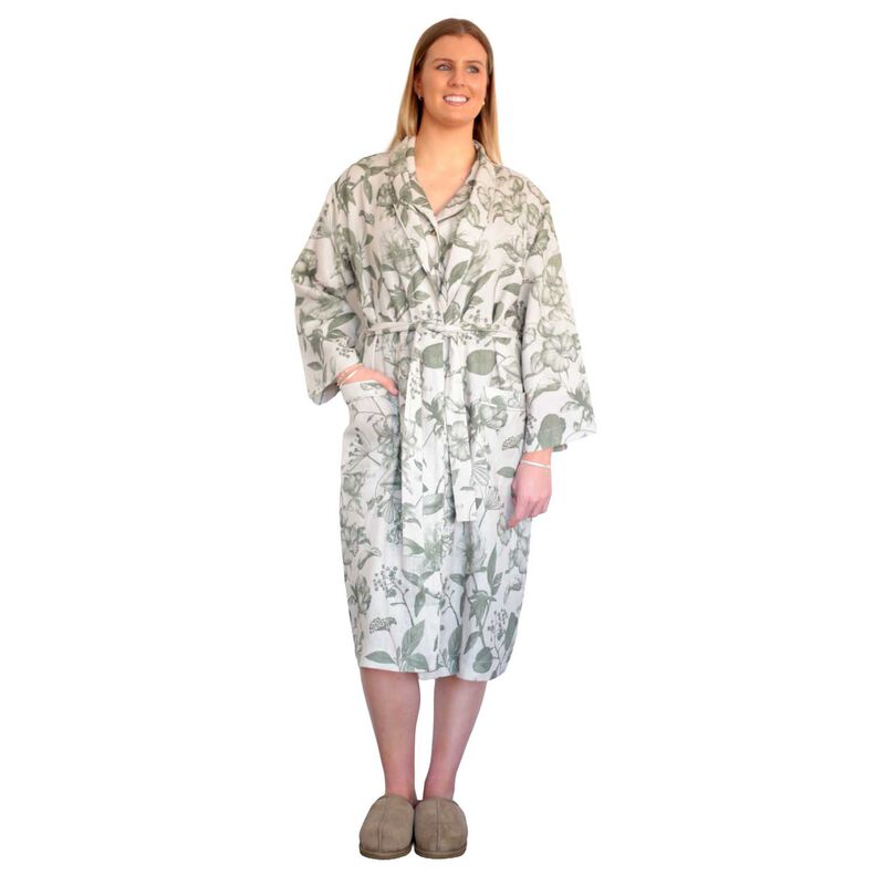 MM Linen Botanical Linen Robe image number 0