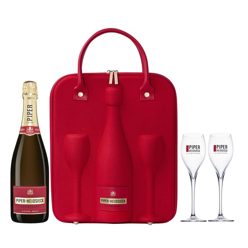 Piper Heidsieck Brut NV 750ml & 2 Glass Travel Pack image number 1