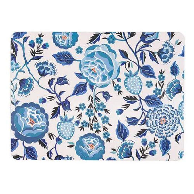 Cath Kidston Strawberry Garden 4Pk Blue Cork Back Placemats image number 2