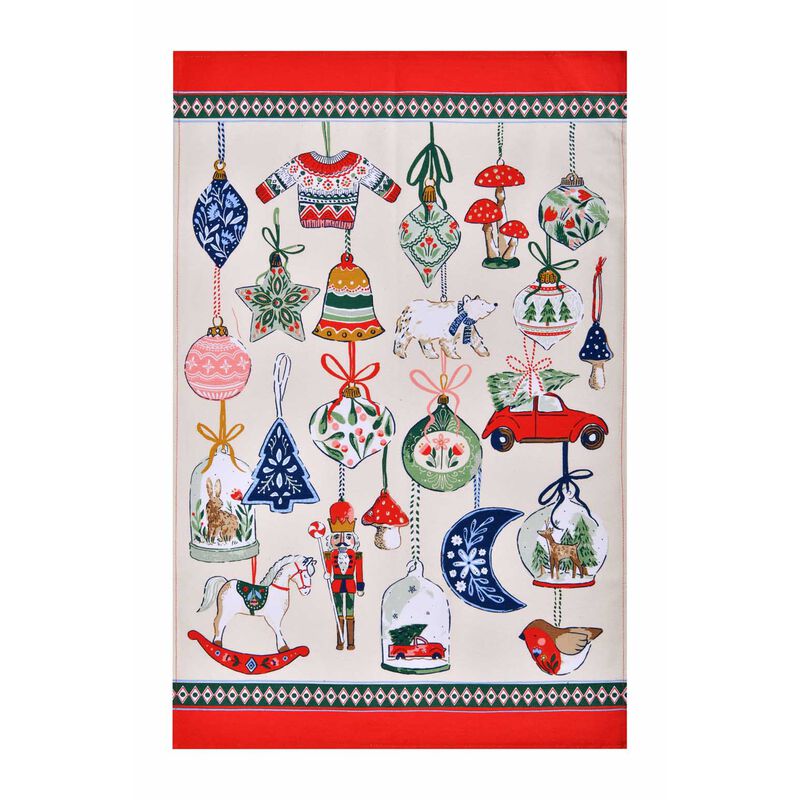 Ulster Weavers Christmas Ornaments Cotton Tea Towel image number 0