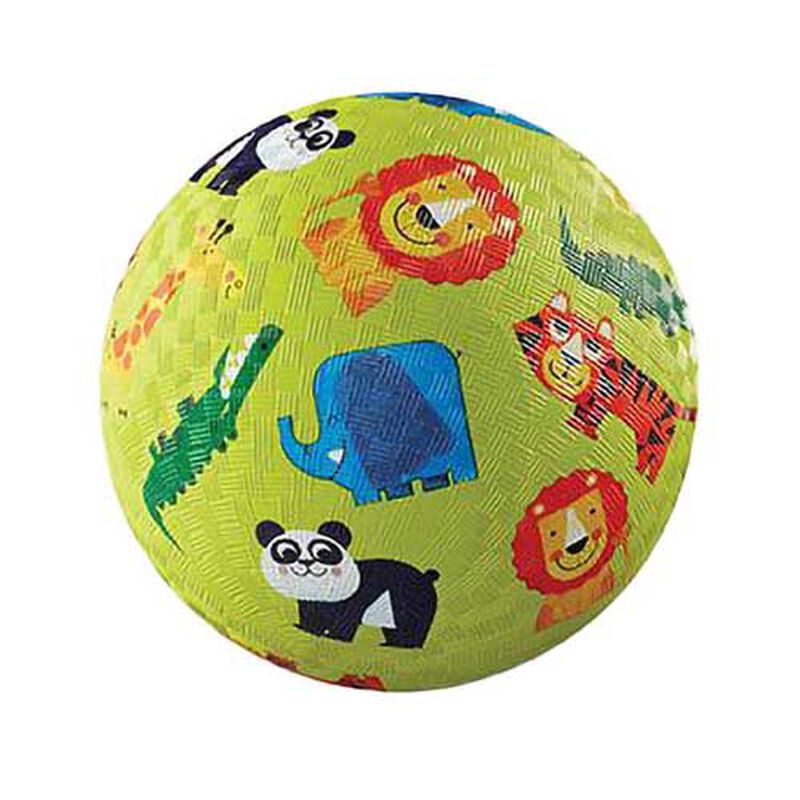 Crocodile Creek 5" Playground Ball Jungle Animals image number 0
