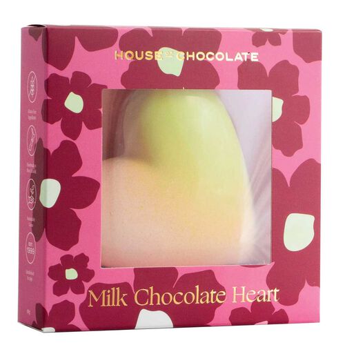 House of Chocolate Pistachio Praline & Cherry Jam Milk Chocolate Heart