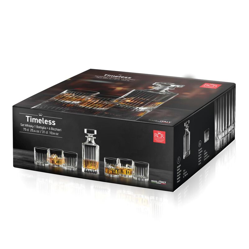RCR Timeless Whisky Decanter & Glasses - Set Of 7 image number 1