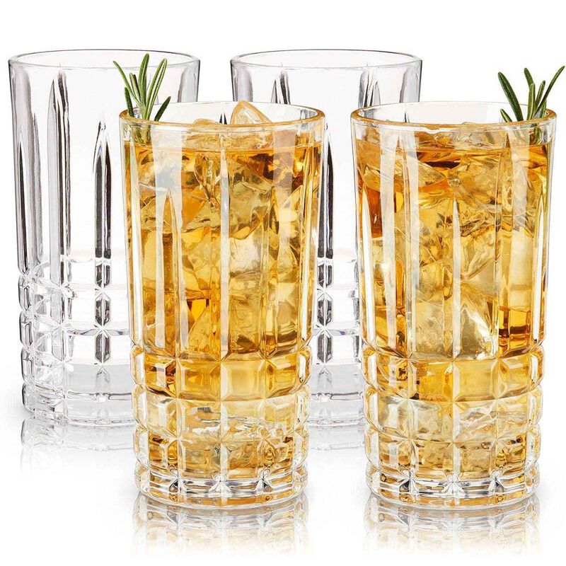 Viski Highland Crystal Highball Tumblers Set Of 4 image number 2