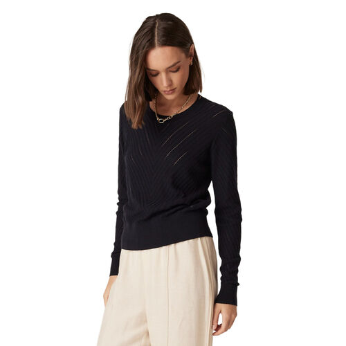 Cable Cotton Cashmere Crew Jumper