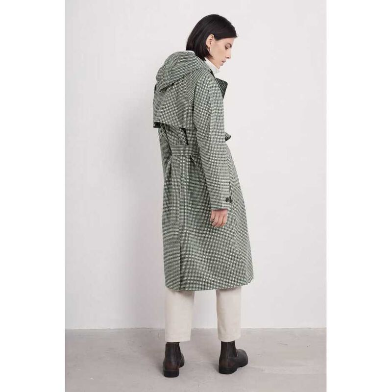 Seasalt Cornwall Penweathers Trench Coat Heath Gingham image number 1