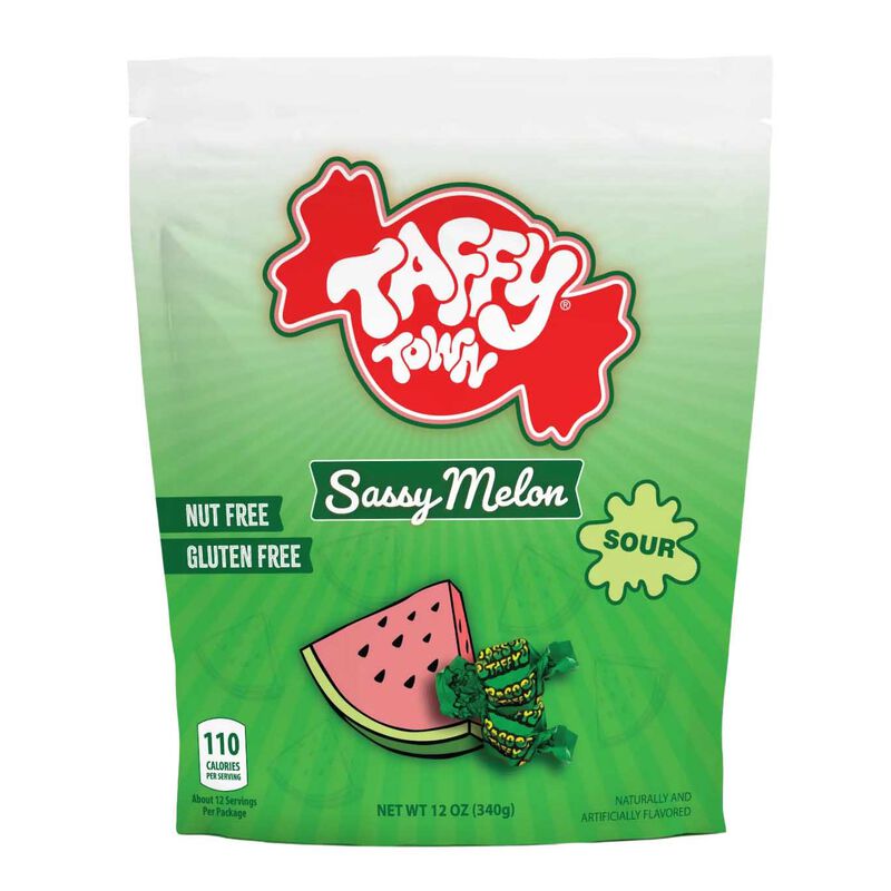 Taffy Town Sassy Sour Melon Taffy Pouch 340g image number 0