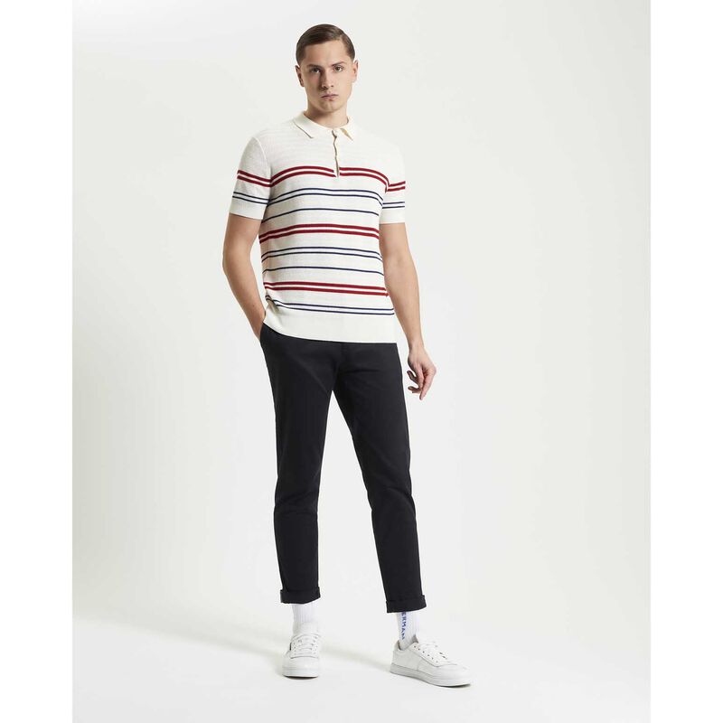 Ben Sherman Herringbone Stripe Polo Shirt image number 3