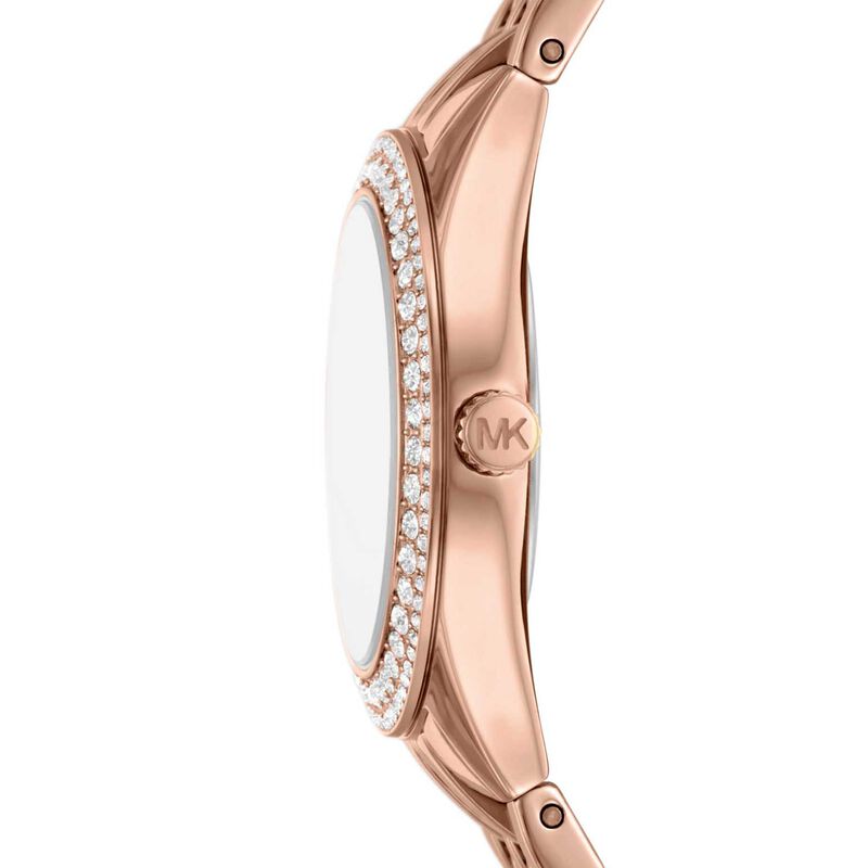 Michael Kors Harlowe Three-Hand Rose Gold-Tone Stainless Steel Watch image number 2