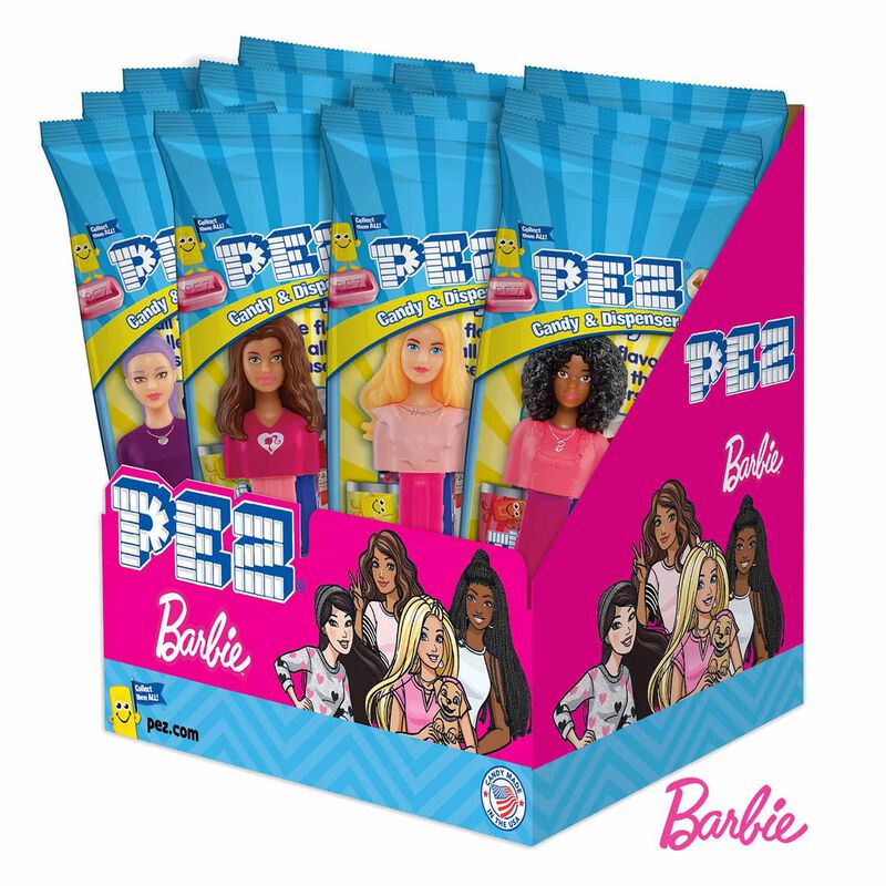 PEZ Barbie Assorted Candy Dispenser 17g image number 0