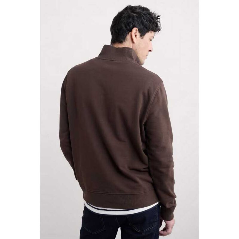 Seasalt Cornwall Mens Wood Moss Sweatshirt Pepper image number 1
