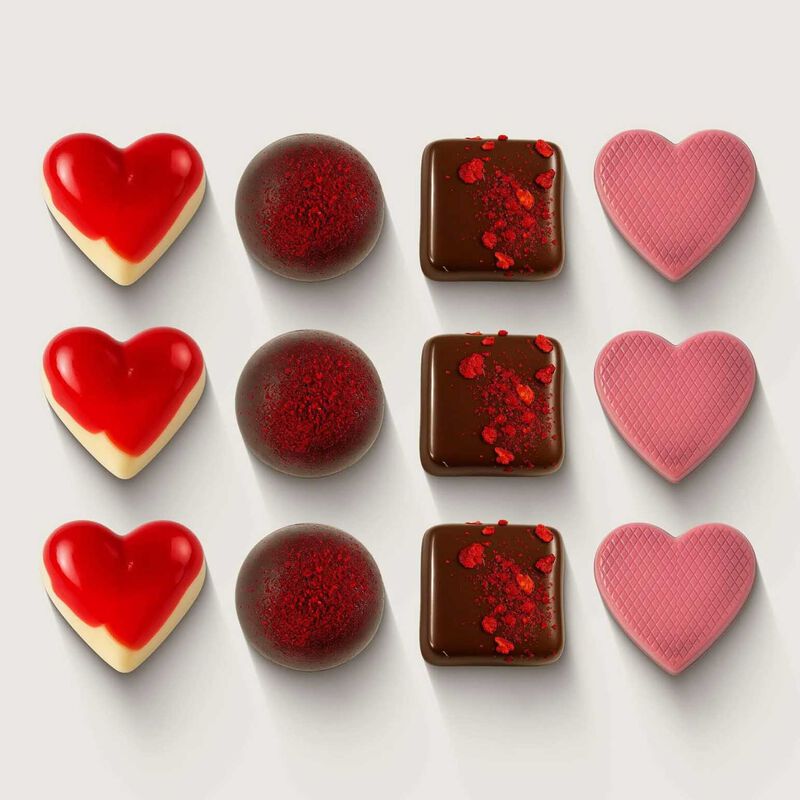 Chocolate Brown With Love Boxed Chocolates 12-Piece image number 2