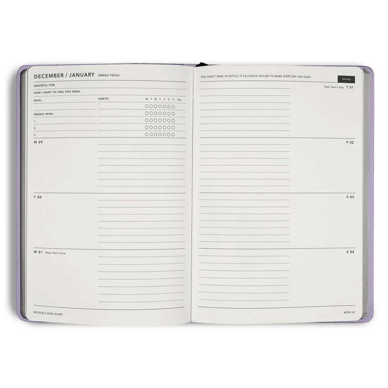 MiGoals 2026 From Little Things Classic Weekly Spread Diary A5 image number 2