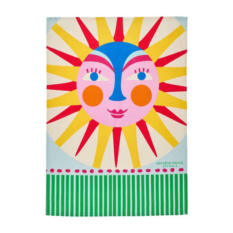 Annabel Trends Cotton Printed Teatowel - Fiesta Sun image number 0