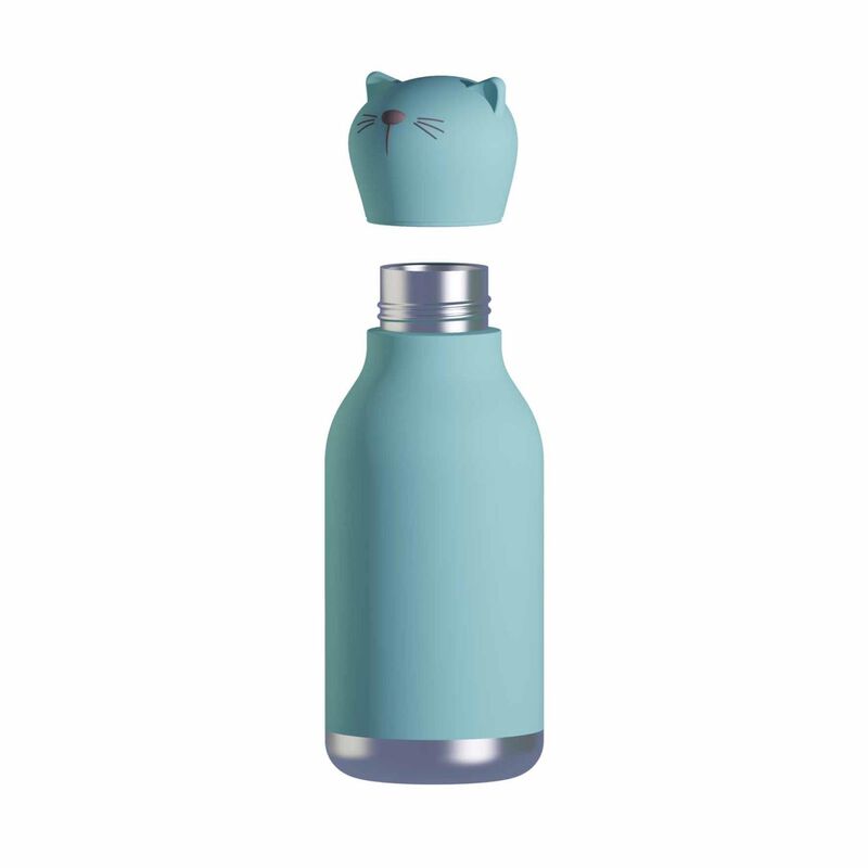 Asobu Bestie Bottle Cat Double Wall Insulated Bottle 460ml Teal image number 1