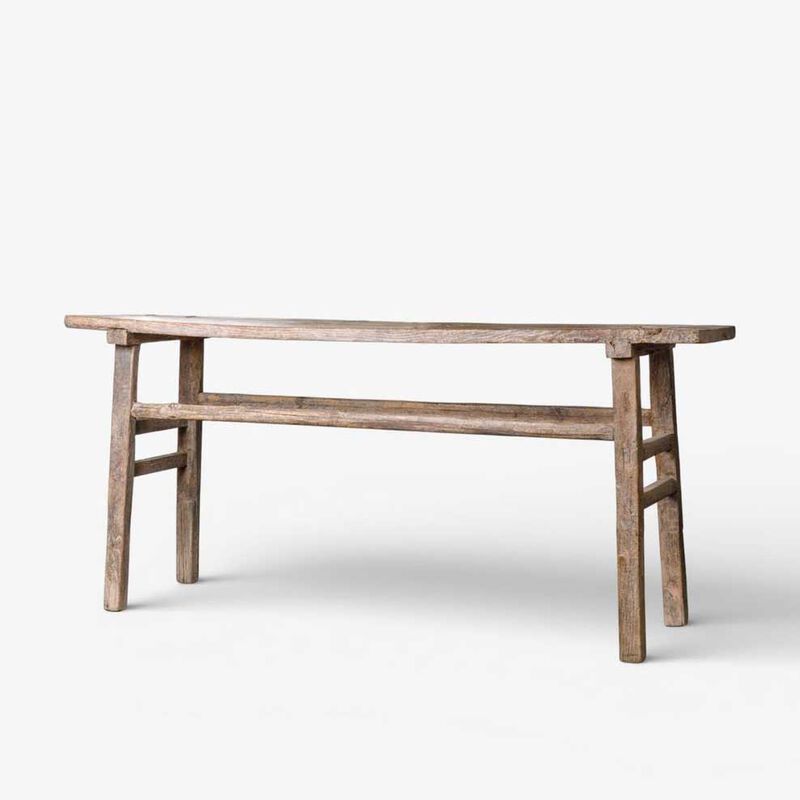 French Country Curio Console Table A image number 1