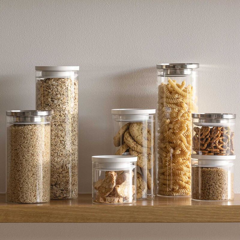 Città Stacking Canister L - Clear/Stainless Steel image number 2