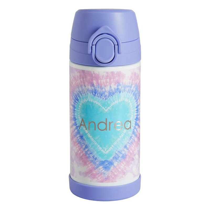 Pottery Barn Kids Mackenzie Heart Tie Dye Water Bottle image number 0