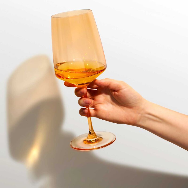 Viski Reserve Nouveau Wine Glasses in Topaz, Set of 2 image number 1