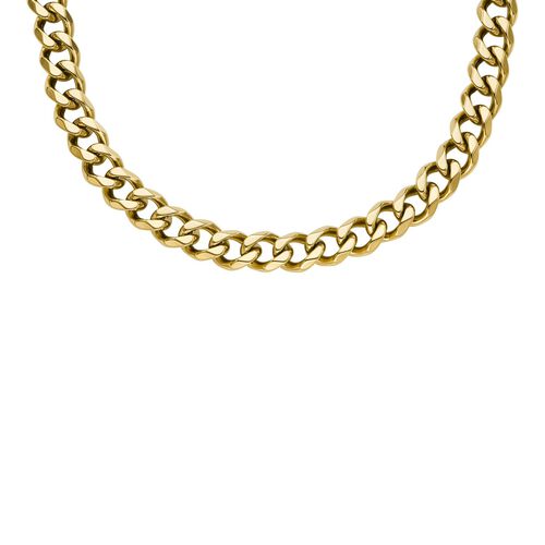 Fossil Ellis Core Chains Gold-Tone Stainless Steel Chain Necklace