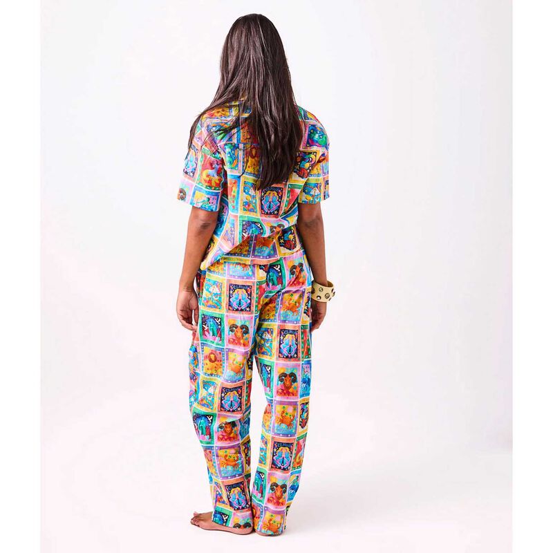 Kip&Co Zodiac Organic Cotton Short Sleeve Shirt & Pant PJ Set image number 1