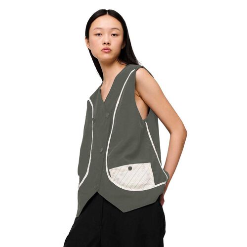La Vaca Loca Reversible Button Vest