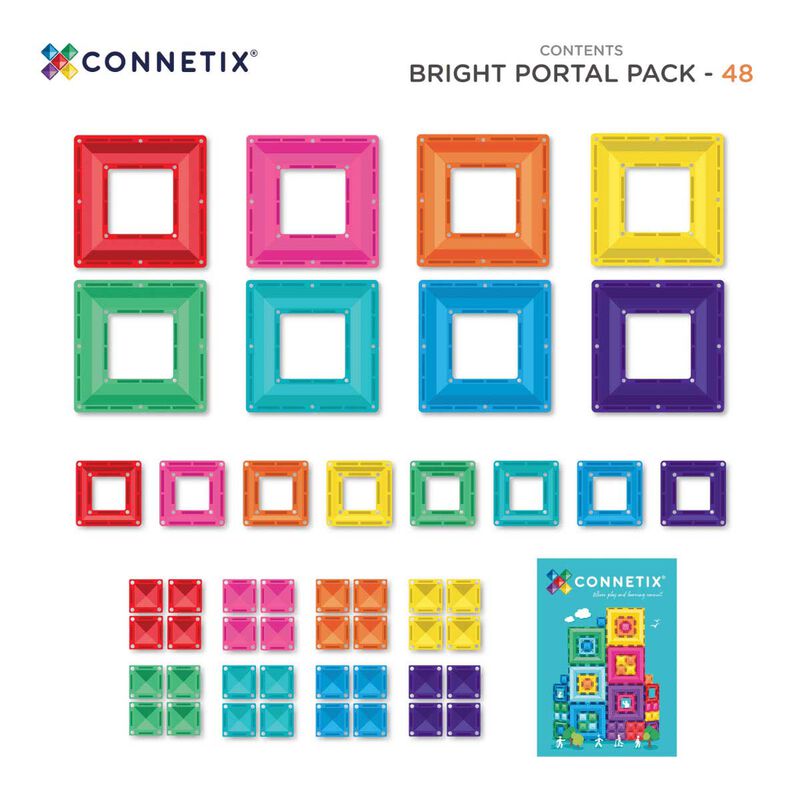 Connetix Tiles Bright Portal Pack 48 Pieces image number 3