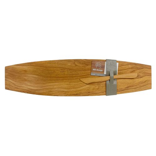 MZ Design Waka Pate Cheese Board With Knife Large - Rimu