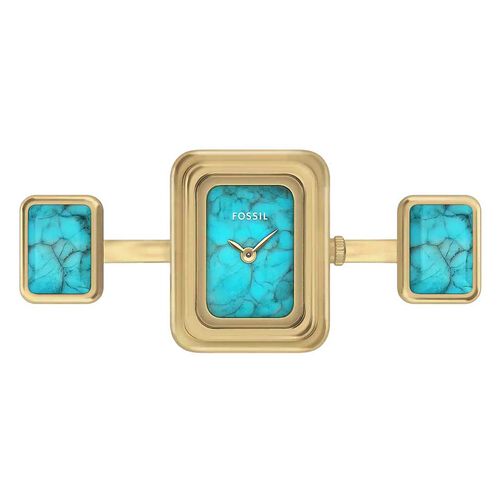 Fossil Raquel Ring Two-Hand Gold-Tone Stainless Steel Watch Ring ES5432