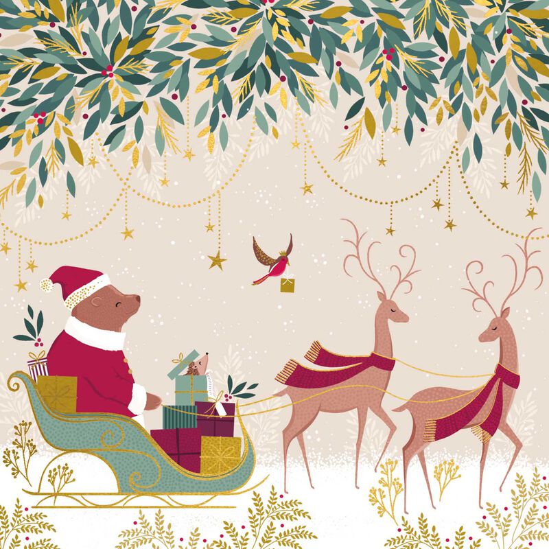 Image Gallery Woodland SM Christmas Card Lux Wallet of 10 image number 1