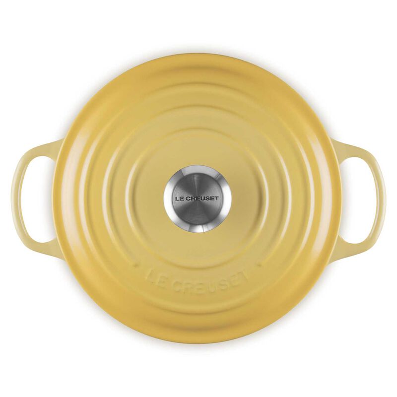 Le Creuset Signature Round Casserole 24cm - Camomille SS Knob image number 2