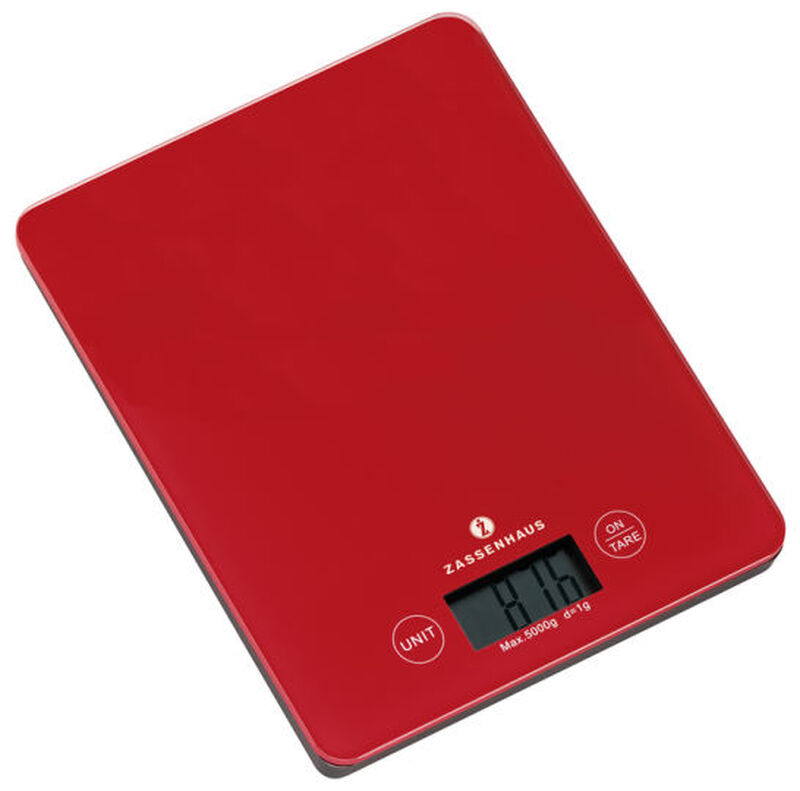 Zassenhaus Digital Scale Balance Red 16x20cm image number 0