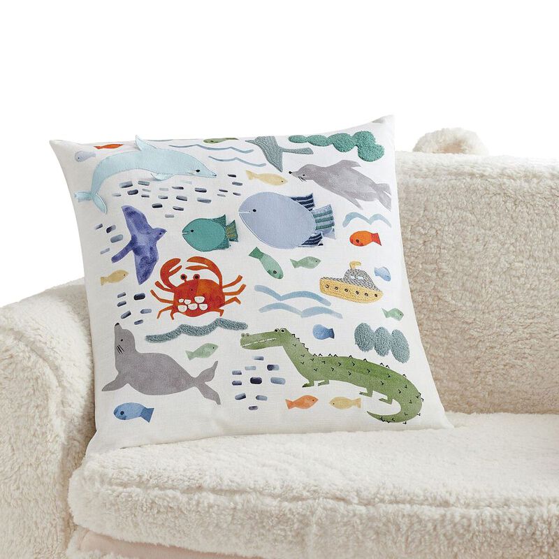 Pottery Barn Kids Sea Story Cushion 51cm Multi image number 0