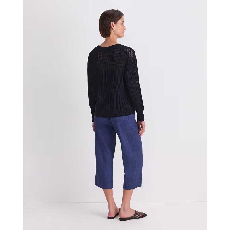 Sportscraft Cotton Crochet V-neck Knit image number 1
