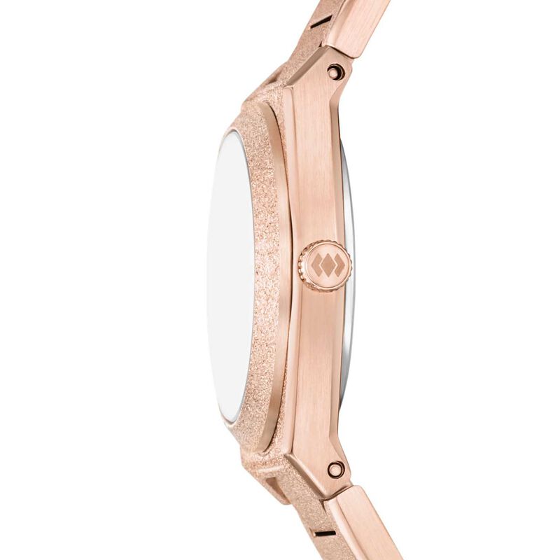 Fossil Everett 27mm Three-Hand Rose Gold-Tone Stainless Steel Watch image number 2