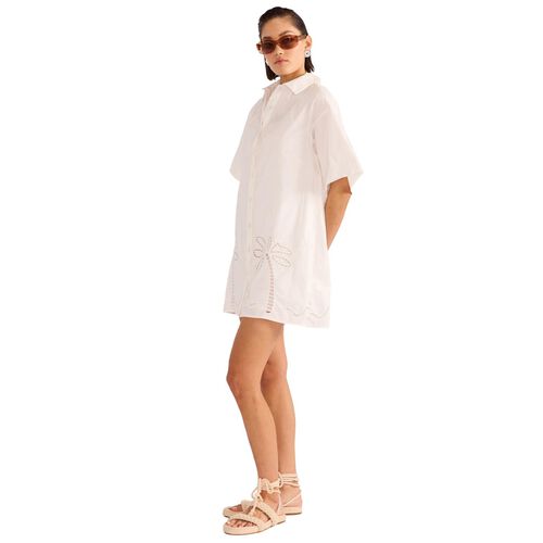 MINKPINK Romina Broderie Shirt Dress