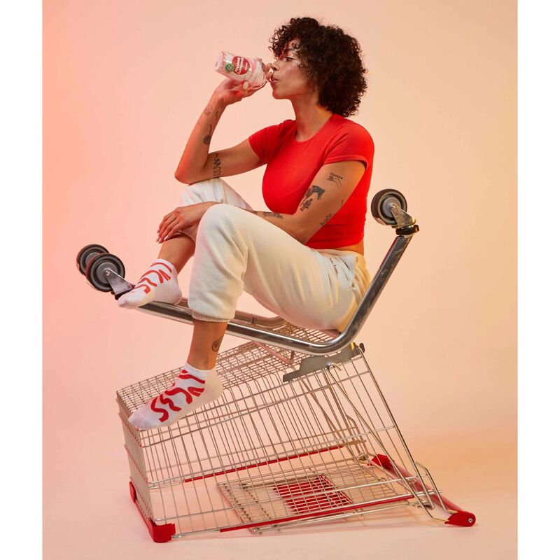 Eat My Socks Smoothie Strawberry Socks 2 Pairs image number 1