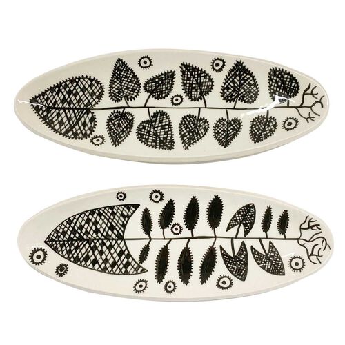 Borrowed Earth Pacific Garden Waka Plate (Assorted Sold Individually)