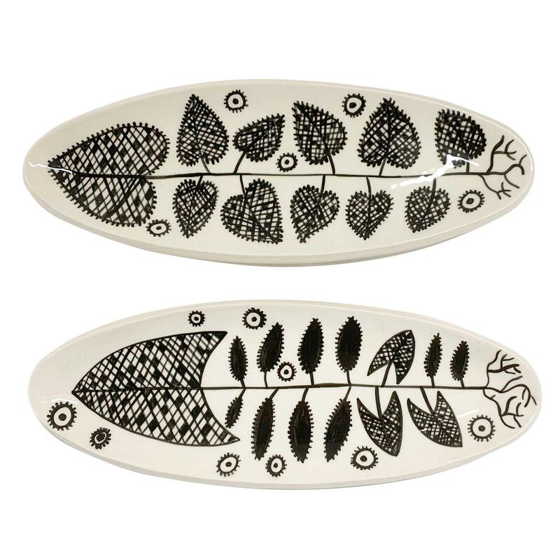 Borrowed Earth Pacific Garden Waka Plate (Assorted Sold Individually) image number 0