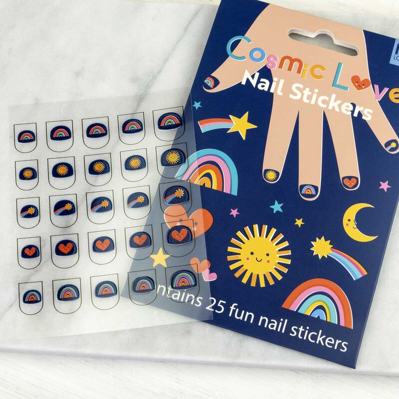 Rex London Cosmic Love Nail Stickers Pack Of 25 image number 1