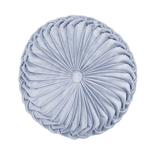 Laura Ashley Miranda Velvet Round Cushion Seaspray