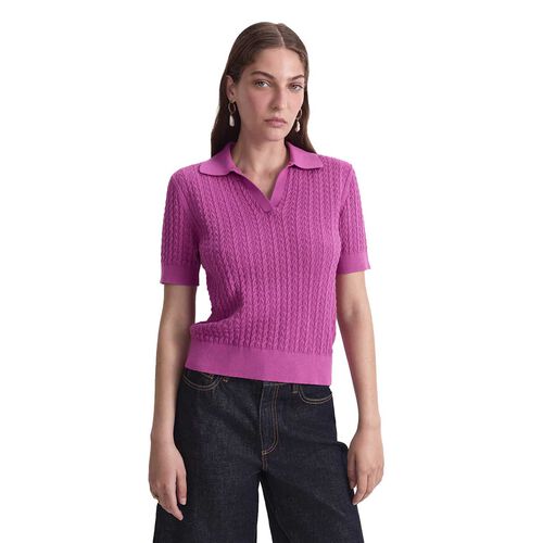 Sportscraft Elka Pointelle Polo Knit