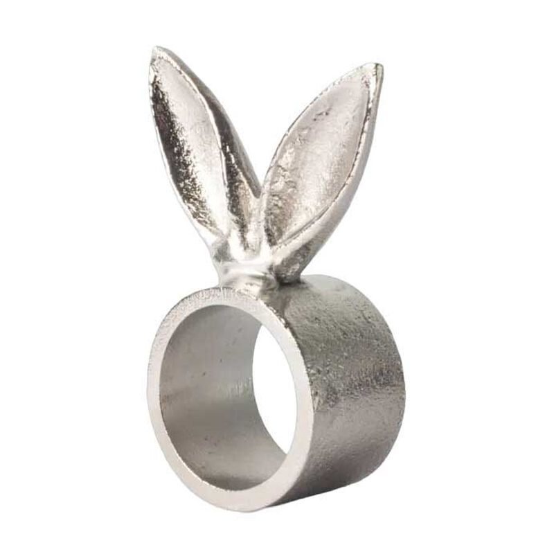 French Country Rabbit Ears Napkin Ring Silver image number 0