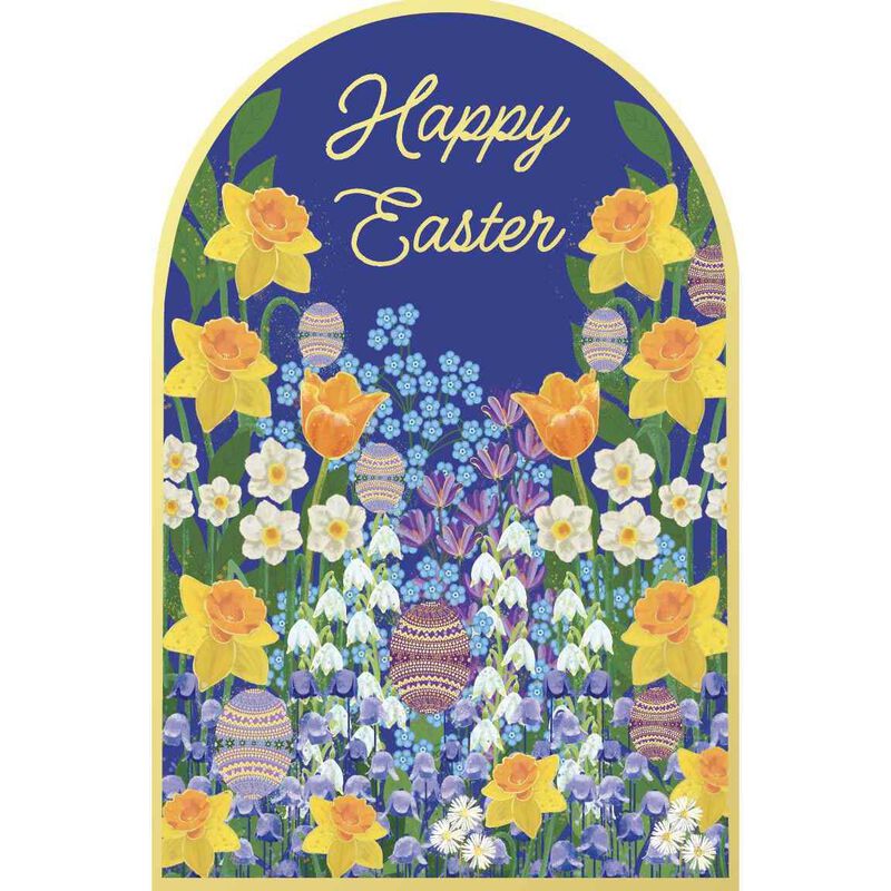 Image Gallery Easter Arch Of Daffodils Eggs Card image number 0
