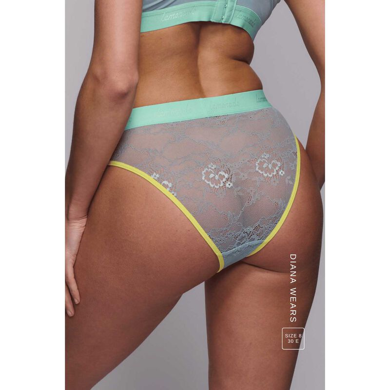 Lemonade Dolls Signature Lace High Waisted Brief - Trilogy Denim image number 1