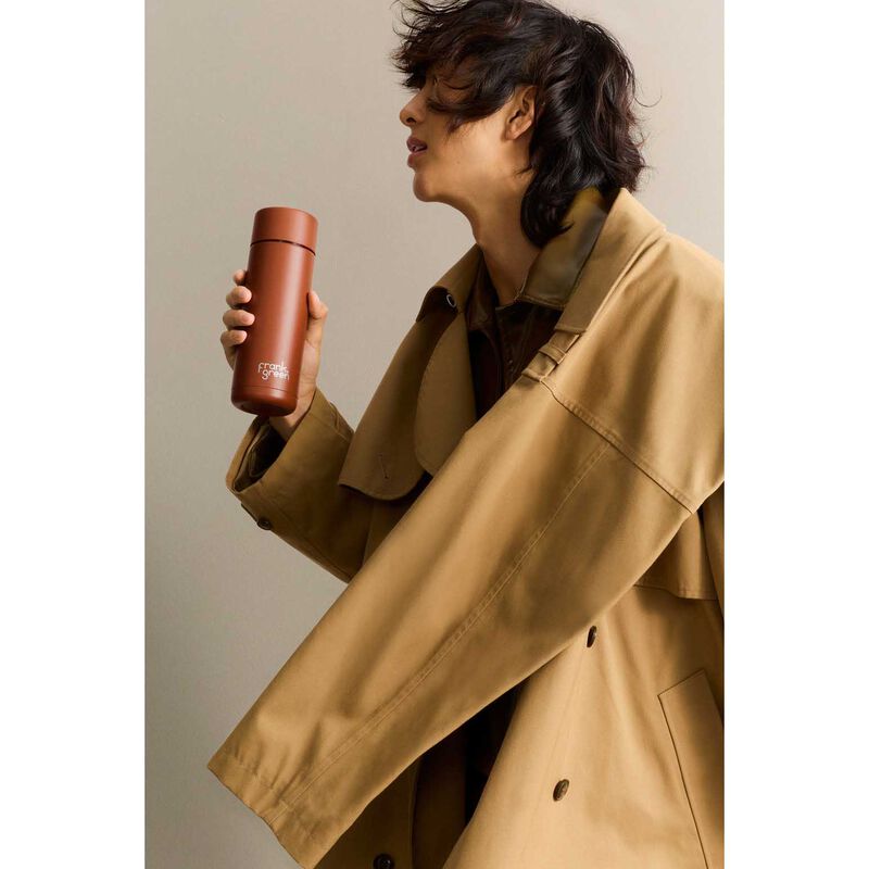 frank green 20oz Ceramic Bottle With Flip Lid Toffee image number 1