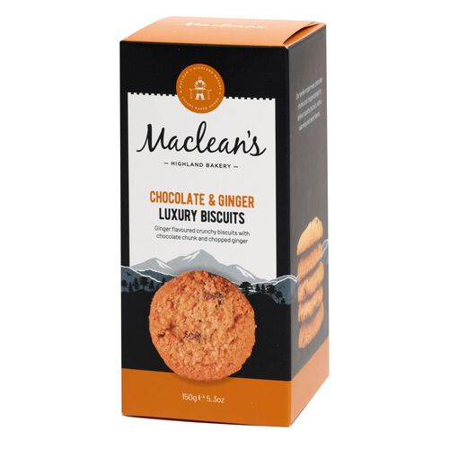 Macleans Highland Bakery Chocolate & Ginger Luxury Biscuits 150G