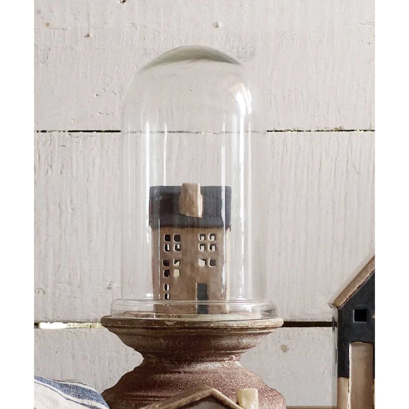 French Country Saint Malo Tea Light House Blue Roof image number 1