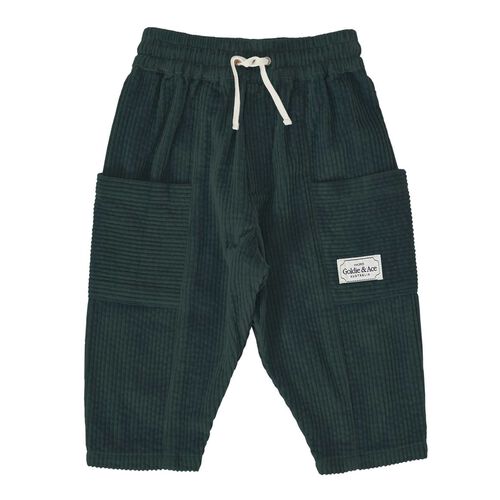 Goldie + Ace Kit Corduroy Pocket Pant Moss 1-2Y