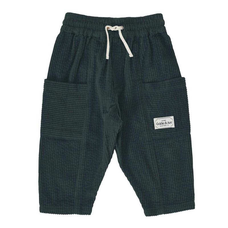 Goldie + Ace Kit Corduroy Pocket Pant Moss 1-2Y image number 0